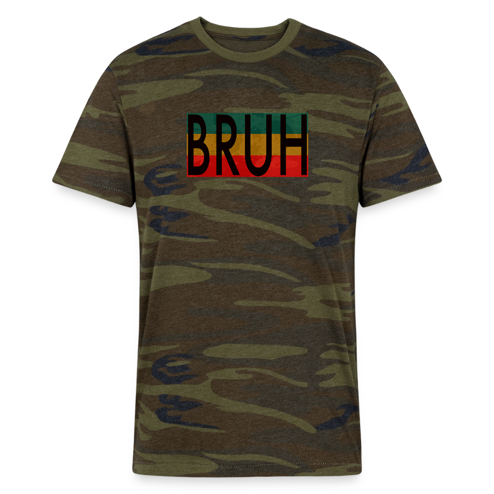 BRUH I Alternative Unisex Eco Camo T-Shirt - green camo