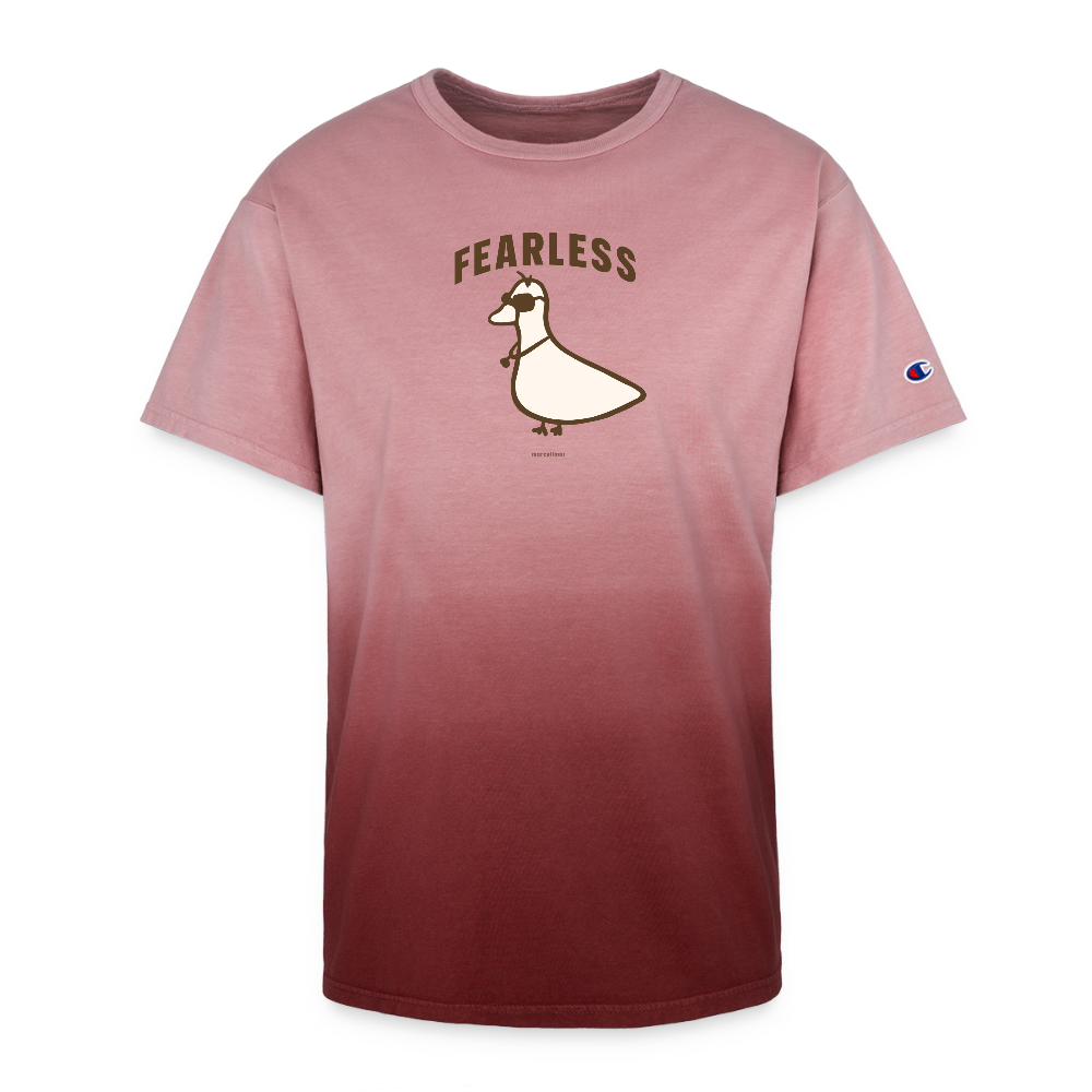 Fearless I Champion Dip Dye T-shirt - maroon ombre