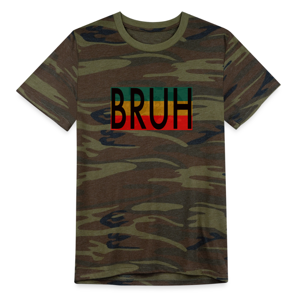BRUH I Alternative Unisex Eco Camo T-Shirt - green camo