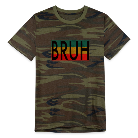 BRUH I Alternative Unisex Eco Camo T-Shirt - green camo
