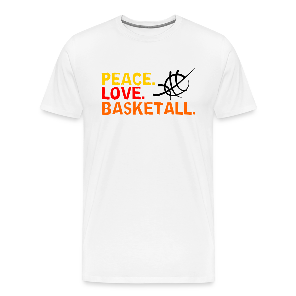 Peace Love Basketball I Premium T-Shirt - white