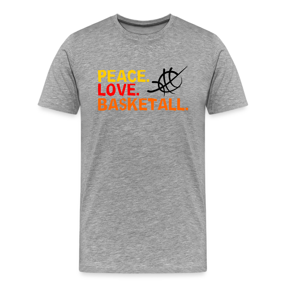 Peace Love Basketball I Premium T-Shirt - heather gray