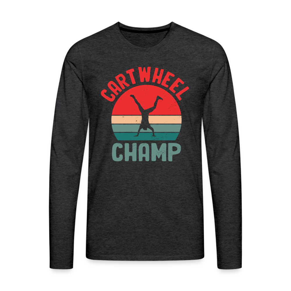Cartwheel Champ Premium Long Sleeve T-Shirt - charcoal grey
