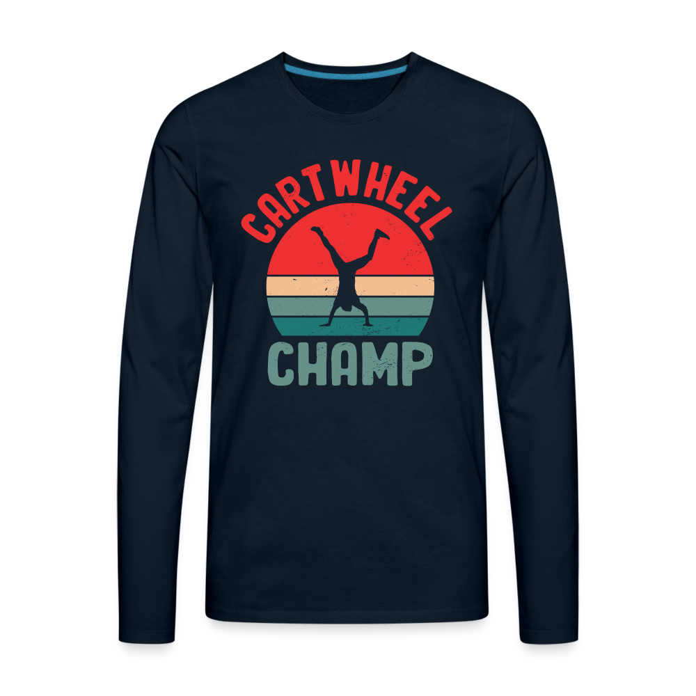 Cartwheel Champ Premium Long Sleeve T-Shirt - deep navy