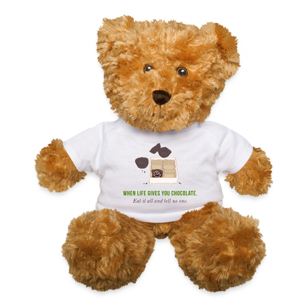 Chocolate Wisdom - Christmas Teddy Bear - white