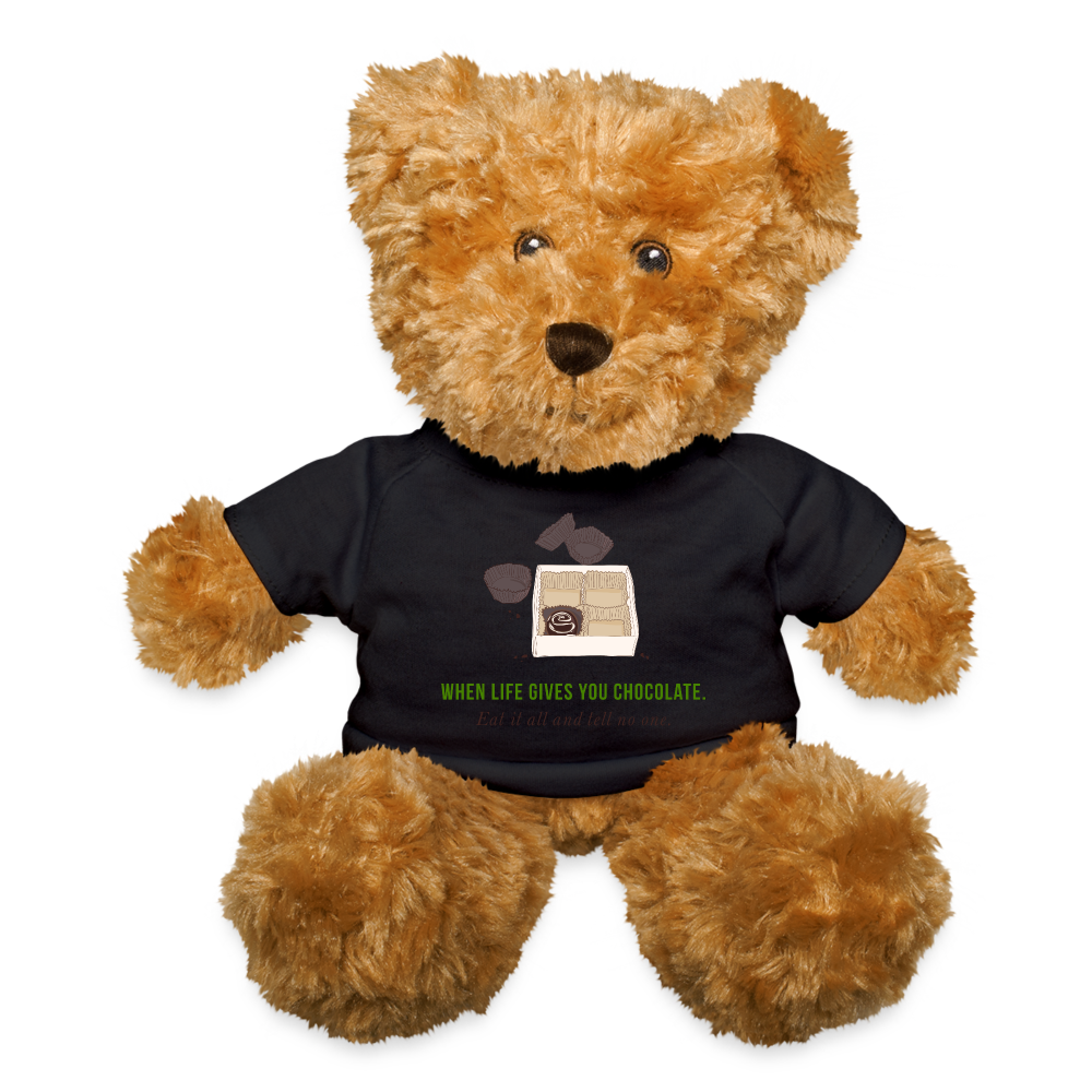 Chocolate Wisdom - Christmas Teddy Bear - black