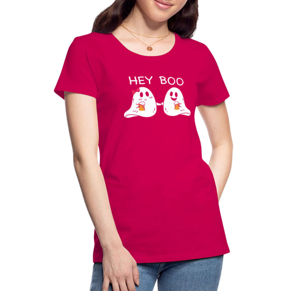 Hey Boo Women’s Premium T-Shirt - dark pink