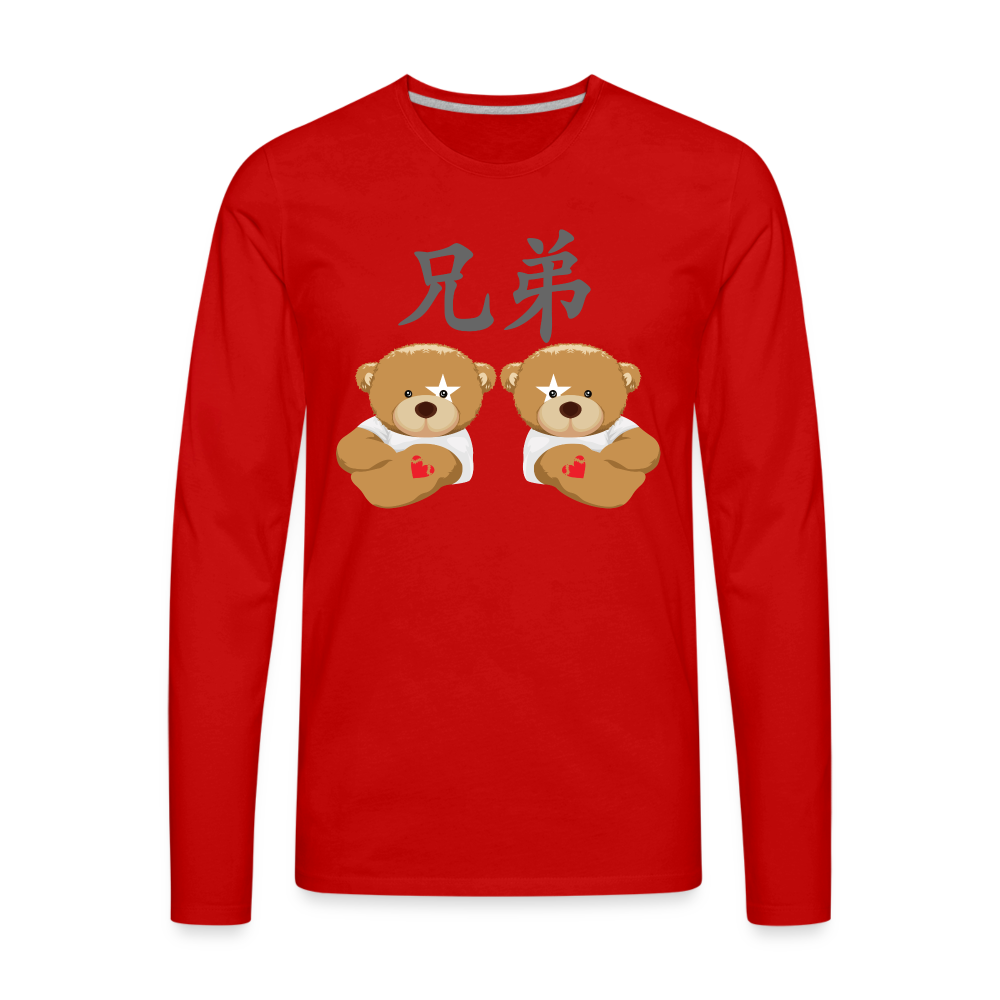 Men's Premium Long Sleeve T-Shirt - red