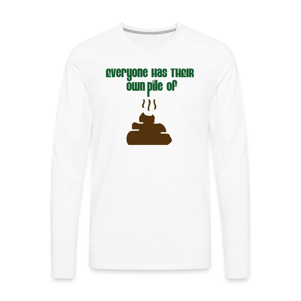 Pile I Premium Long Sleeve T-Shirt - white