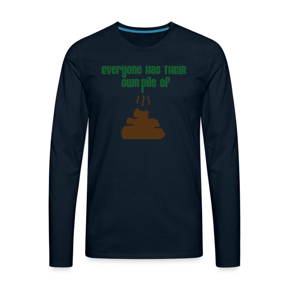 Pile I Premium Long Sleeve T-Shirt - deep navy