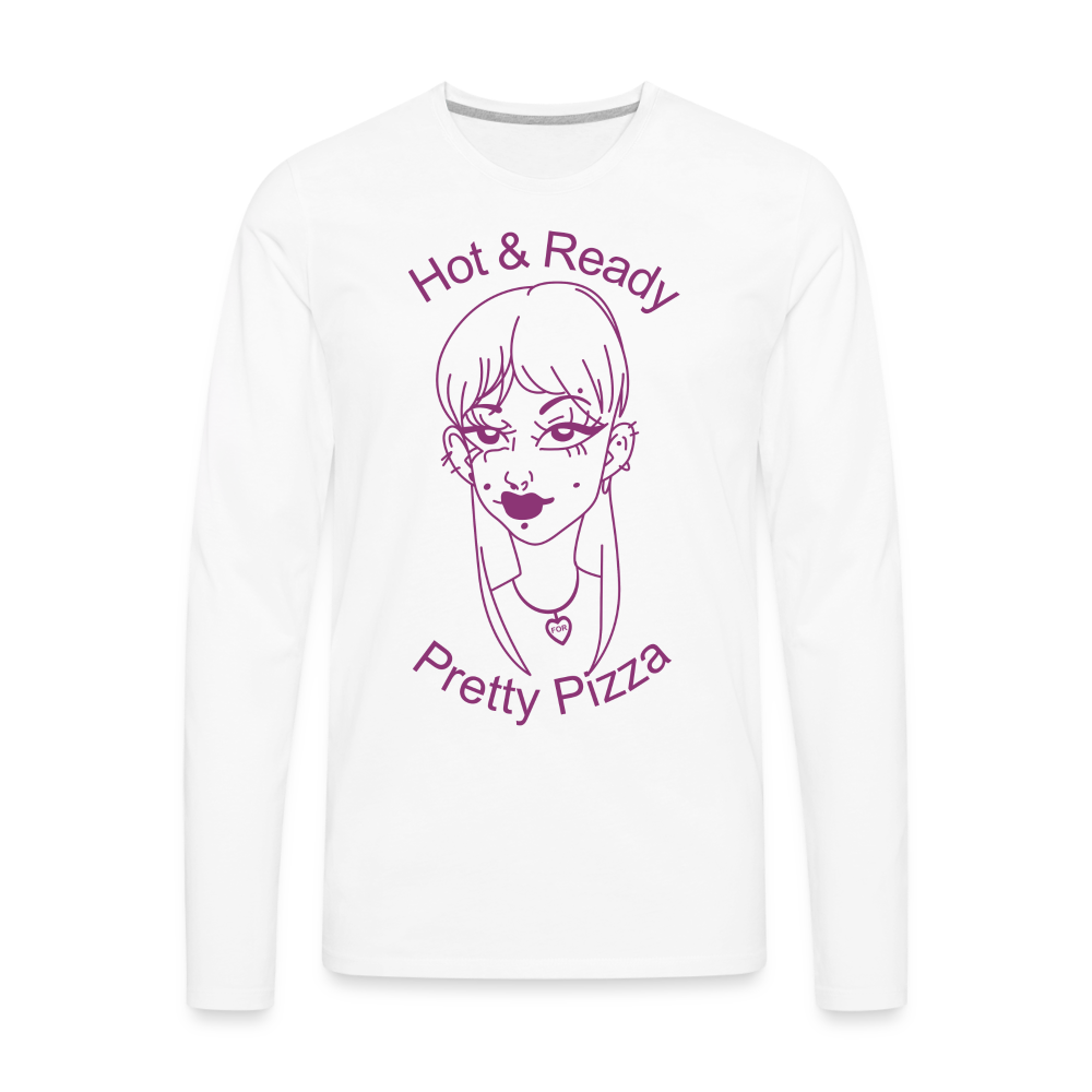 Pretty Pizza Premium Long Sleeve T-Shirt - white