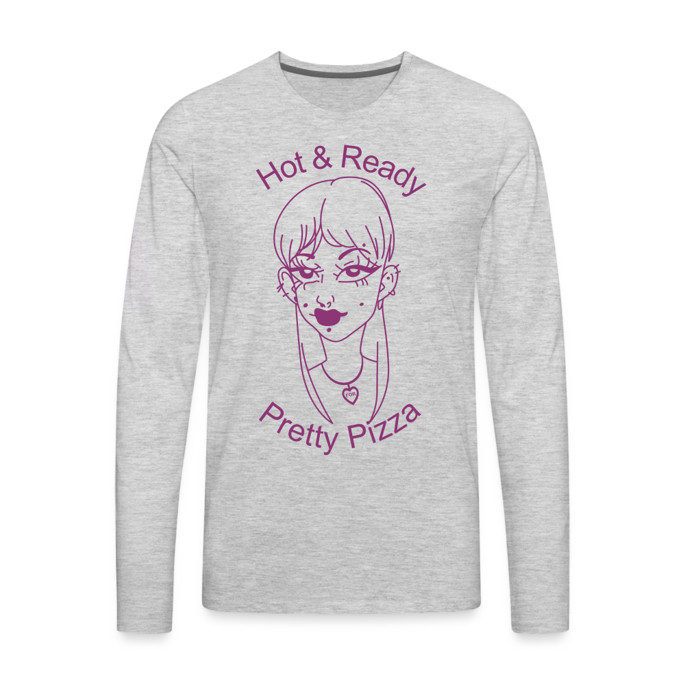 Pretty Pizza Premium Long Sleeve T-Shirt - heather gray