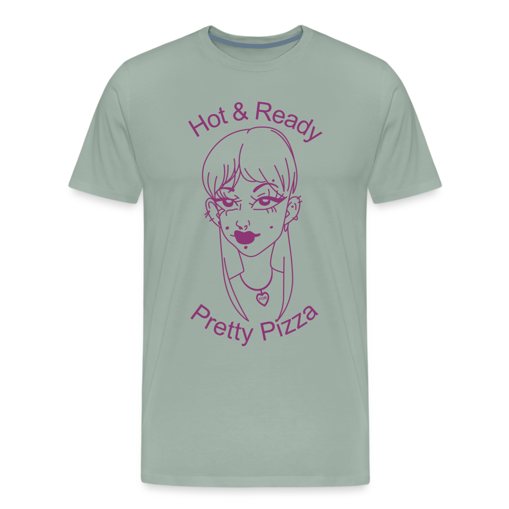 Pretty Pizza Premium T-Shirt - steel green