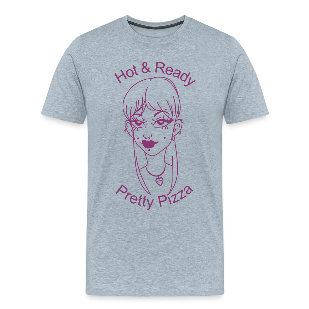Pretty Pizza Premium T-Shirt - heather ice blue