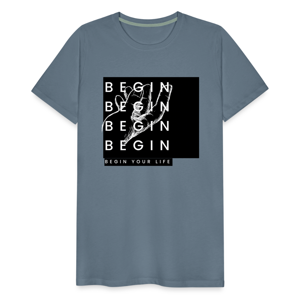 Begin Premium T-Shirt - steel blue