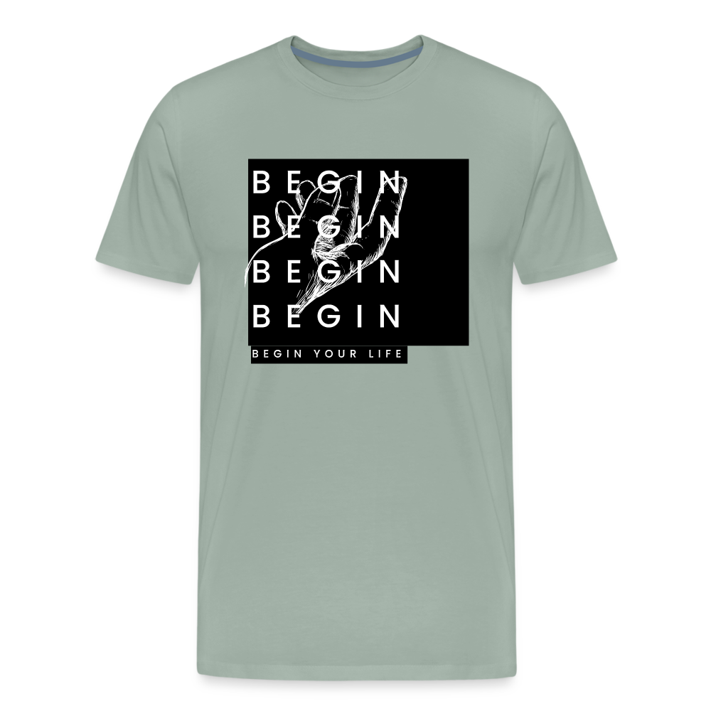 Begin Premium T-Shirt - steel green