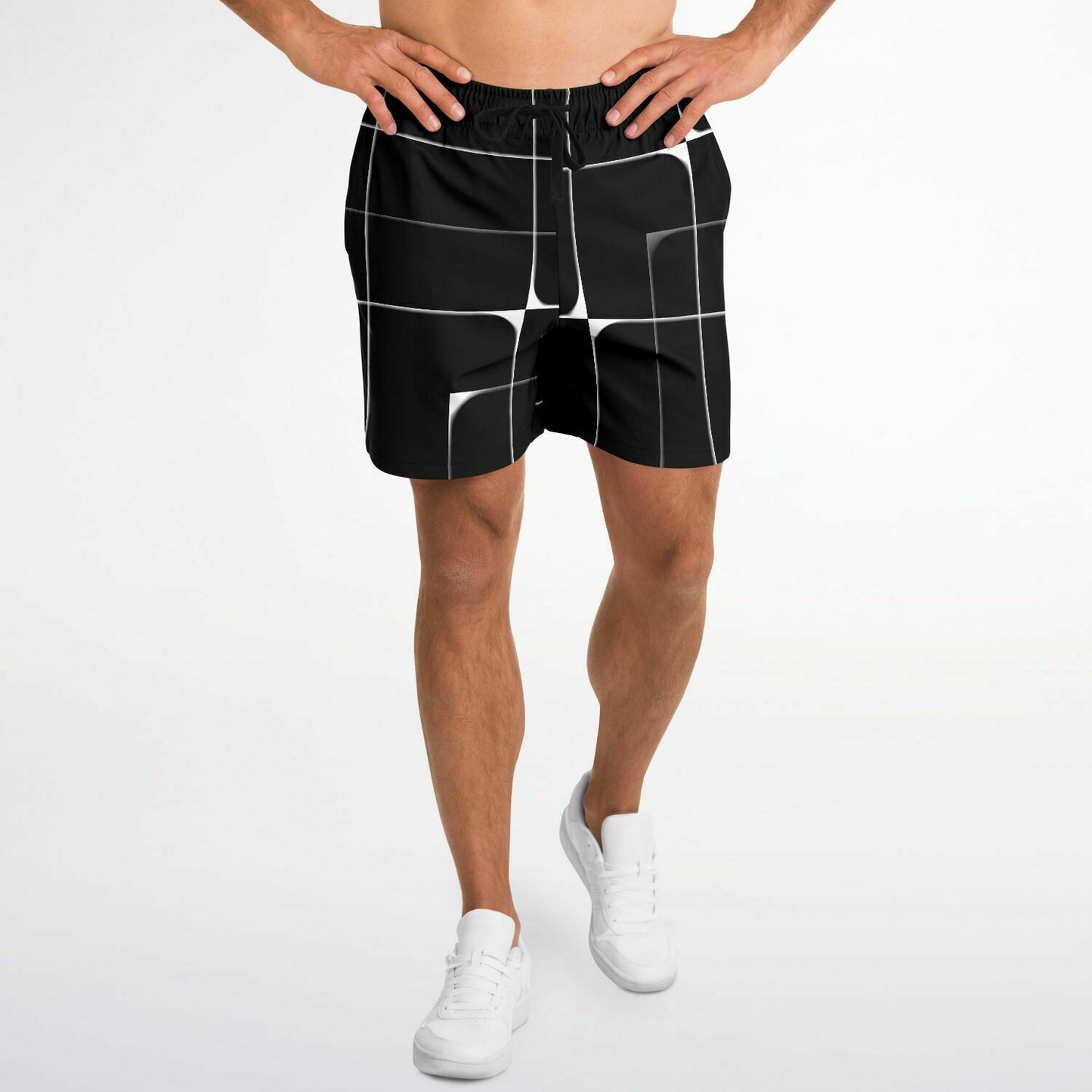 Stripe THREE Drawstring Mens Fashion Shorts