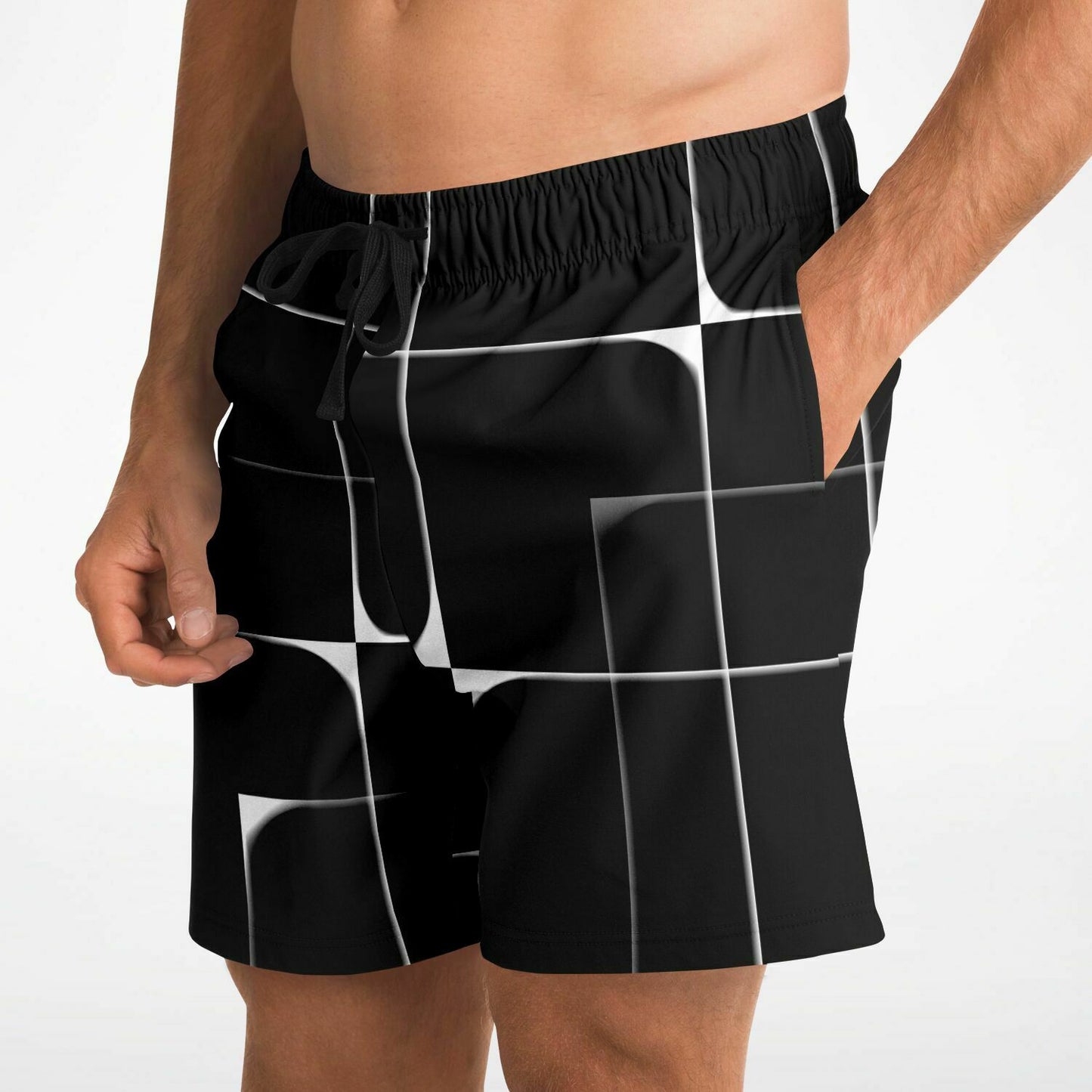 Stripe THREE Drawstring Mens Fashion Shorts