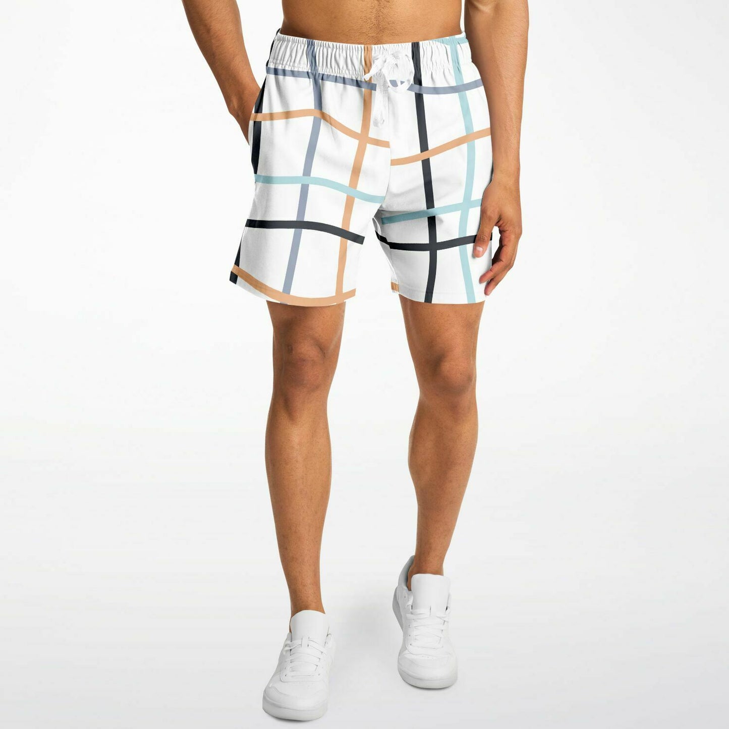 Stripe TWO Drawstring Mens Fashion Shorts