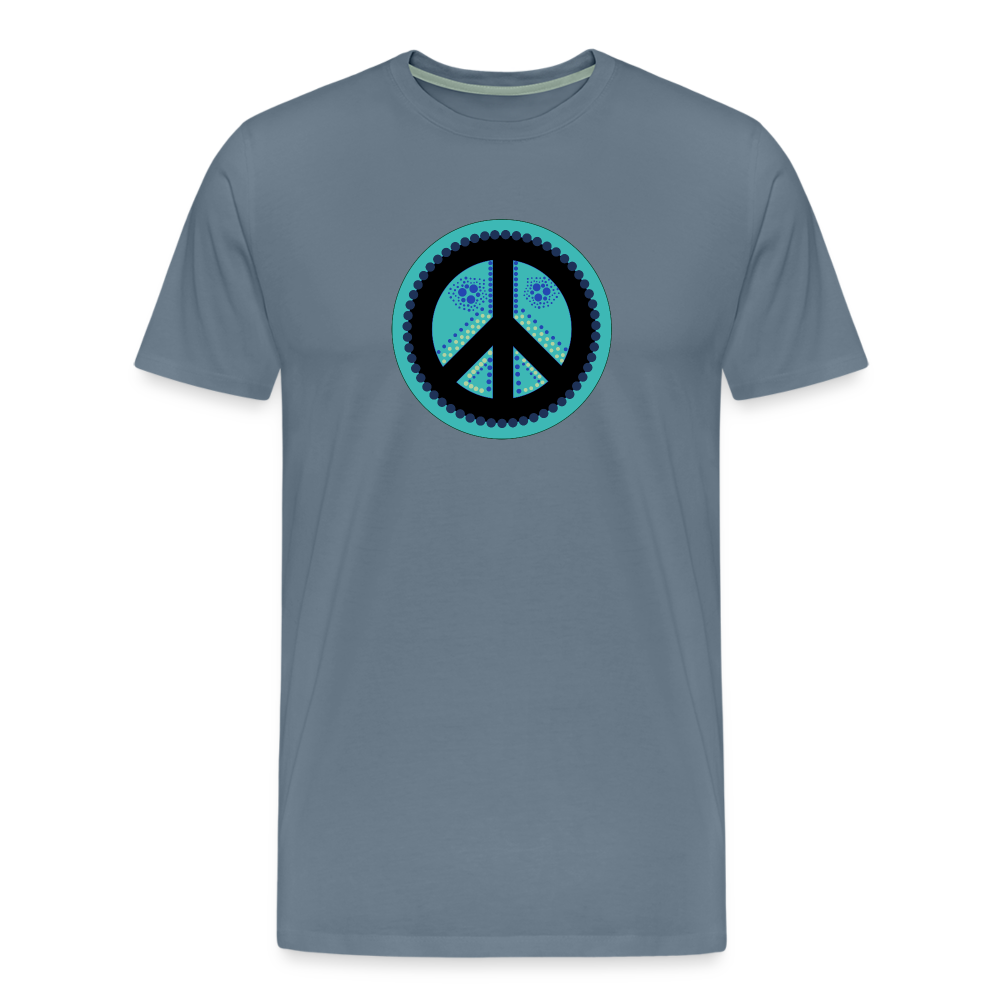 Peace II - Hussar-Ozolins Premium T-Shirt - steel blue