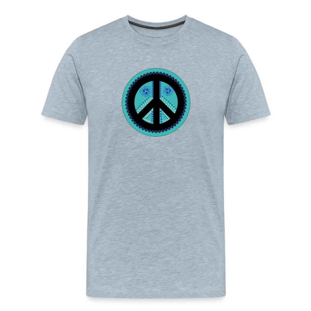 Peace II - Hussar-Ozolins Premium T-Shirt - heather ice blue