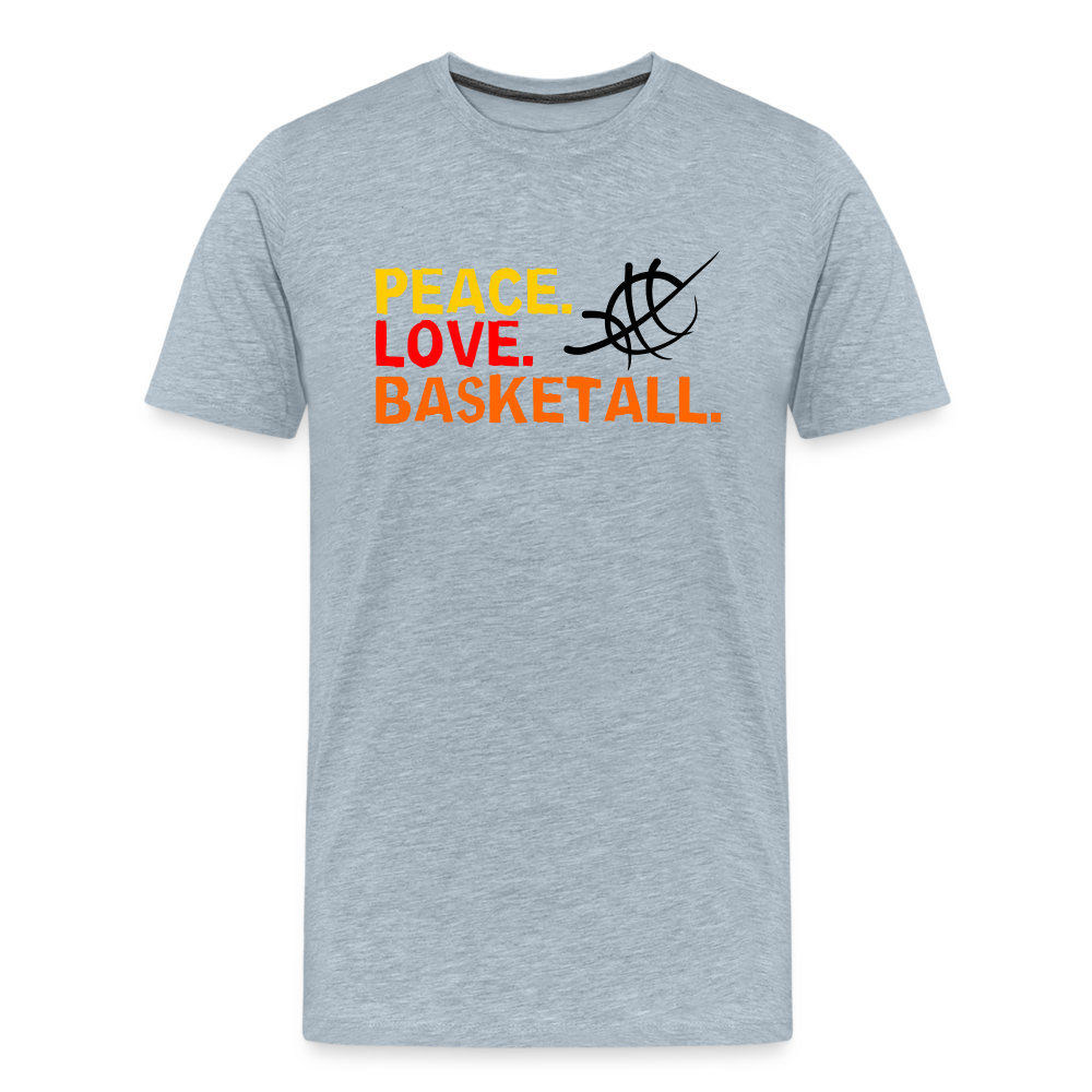 Peace Love Basketball I Premium T-Shirt - heather ice blue