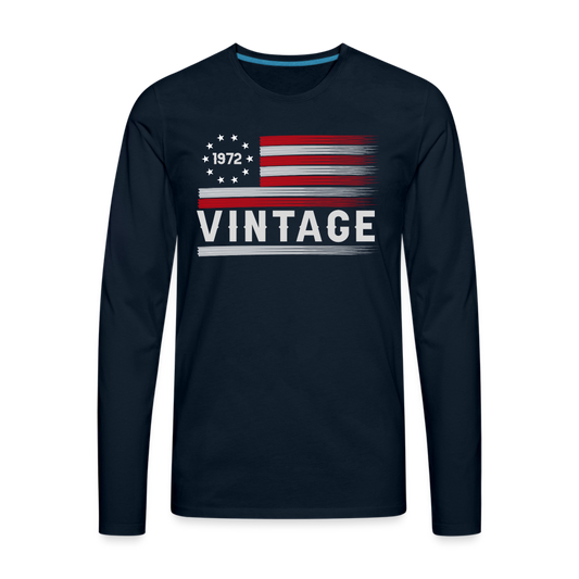 Vintage 1972 Premium Long Sleeve T-Shirt - deep navy