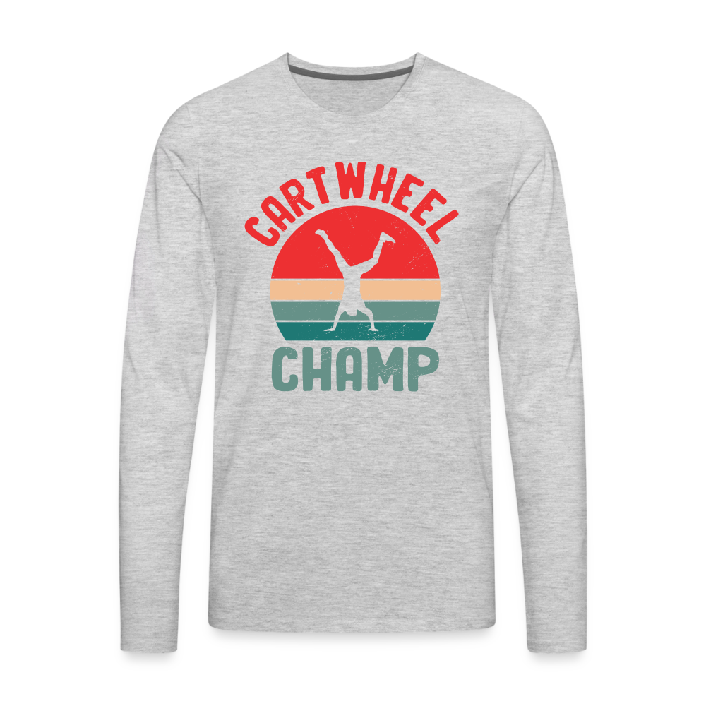 Cartwheel Champ Premium Long Sleeve T-Shirt - heather gray