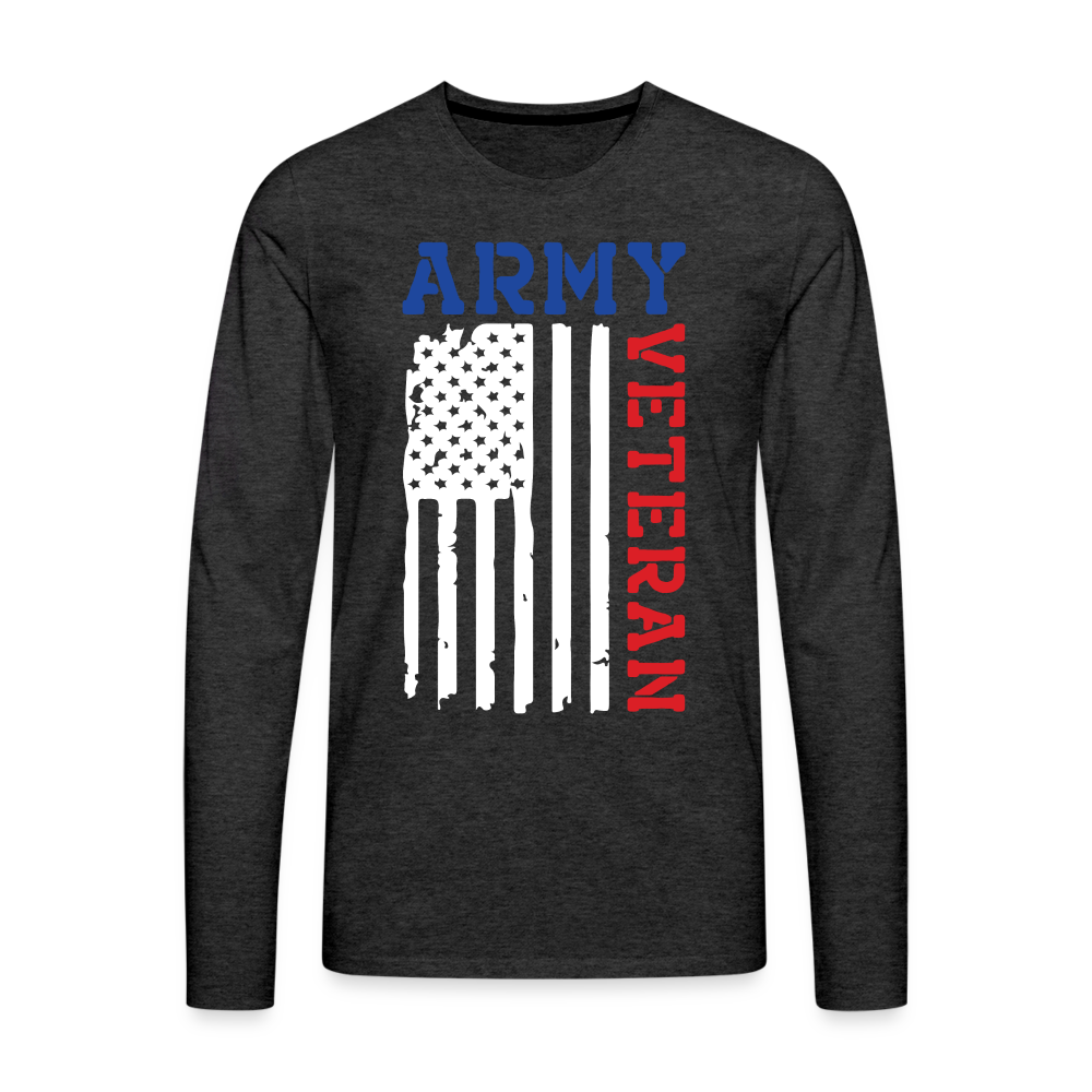 Army Veteran Premium Long Sleeve T-Shirt - charcoal grey