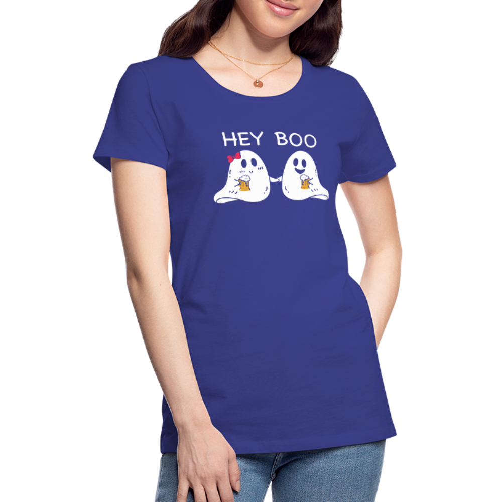 Hey Boo Women’s Premium T-Shirt - royal blue