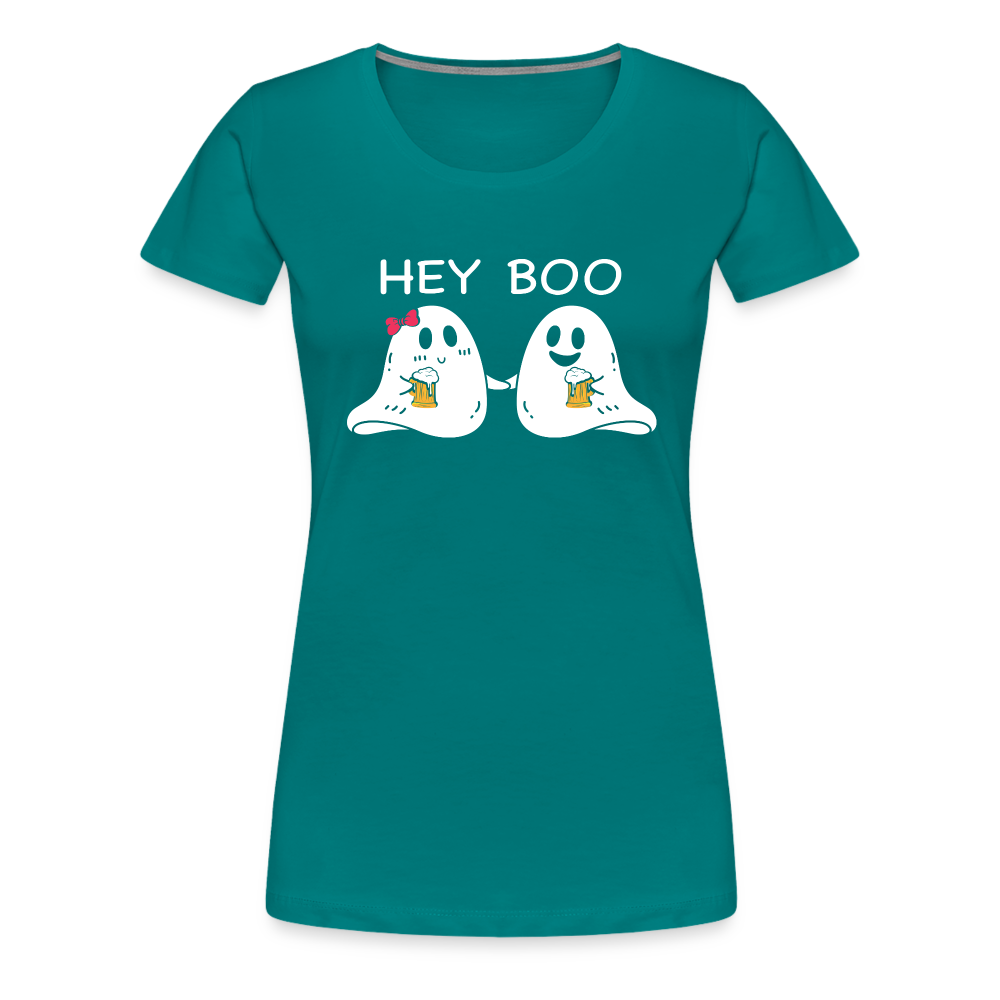 Hey Boo Women’s Premium T-Shirt - teal