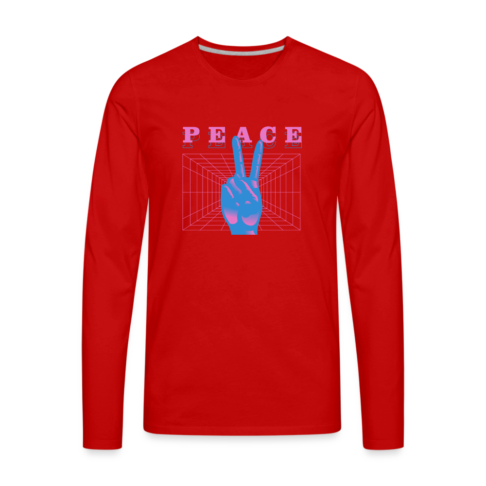 Peace IV Premium Long Sleeve T-Shirt - red