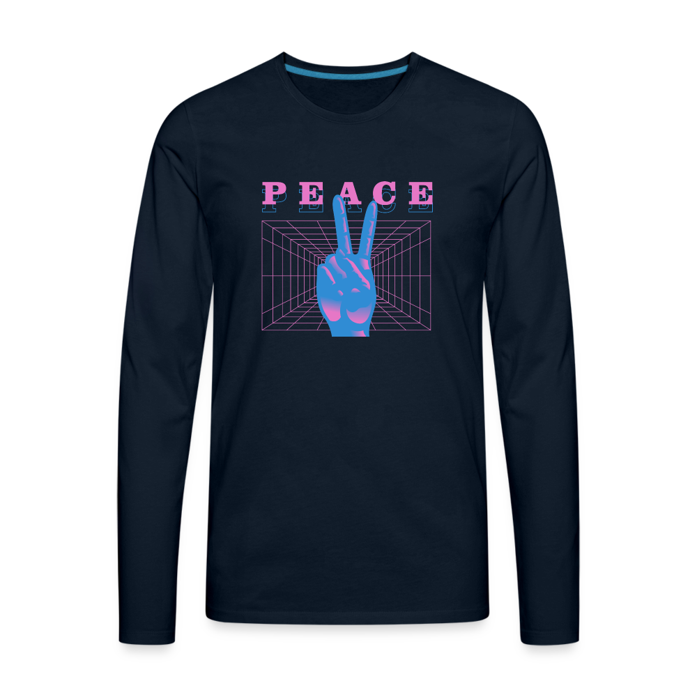 Peace IV Premium Long Sleeve T-Shirt - deep navy