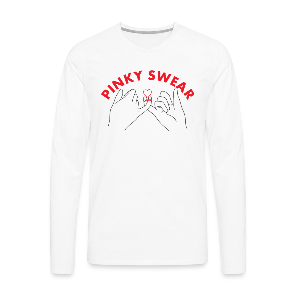 Pinky Swear Premium Long Sleeve T-Shirt - white