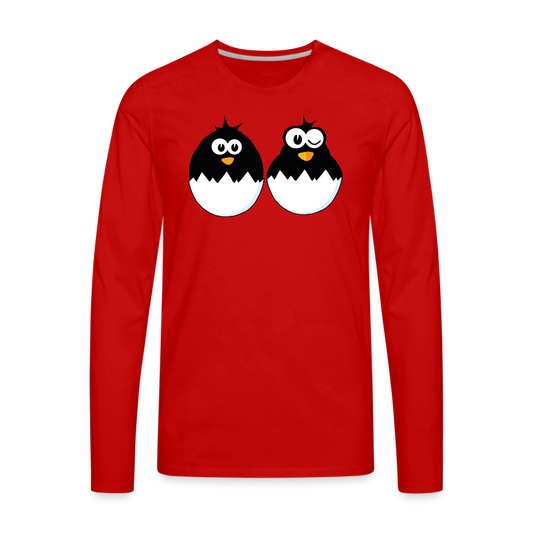 Penguins I  Premium Long Sleeve T-Shirt - red
