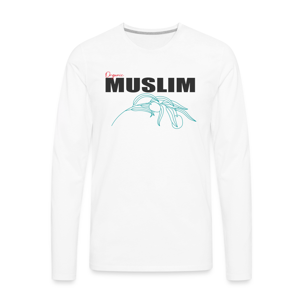 Organic Muslim III Premium Long Sleeve T-Shirt - white