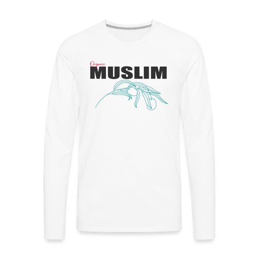 Organic Muslim III Premium Long Sleeve T-Shirt - white