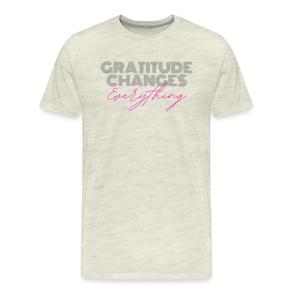 Gratitude Premium T-Shirt - heather oatmeal