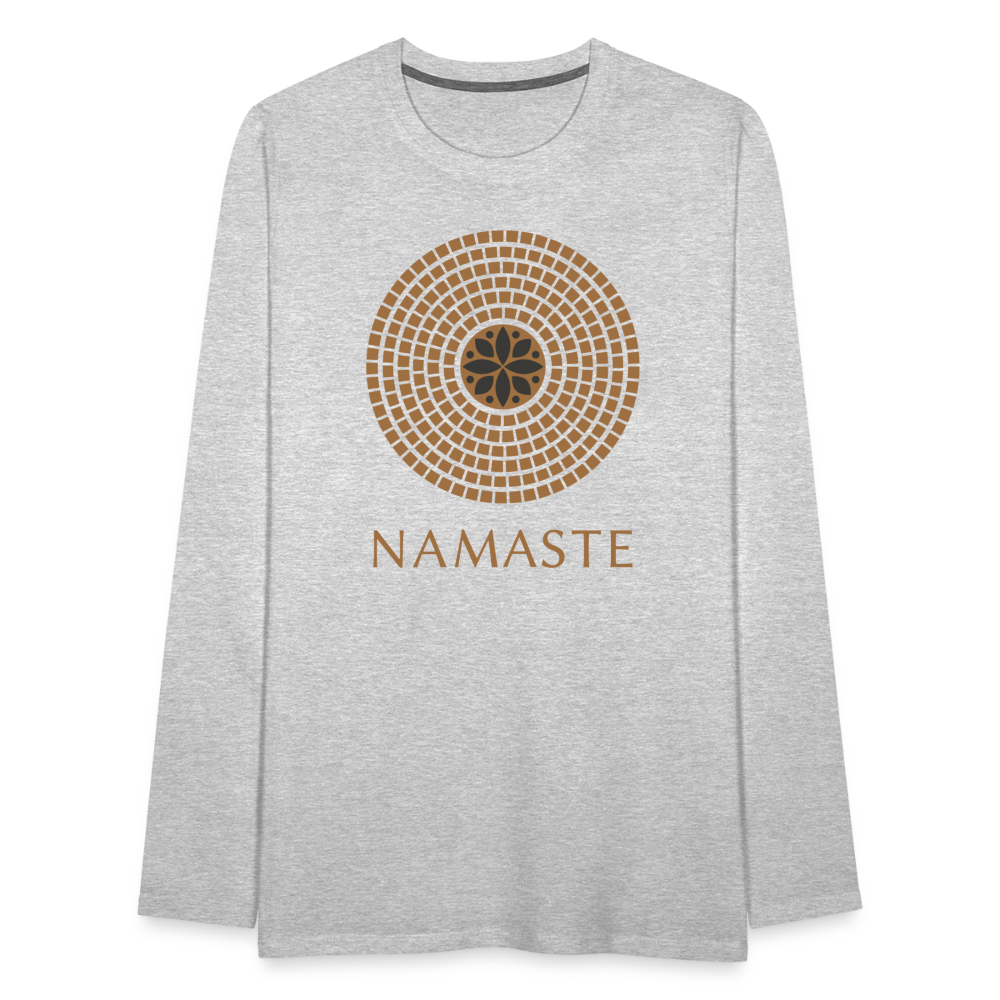 Namaste I Premium Long Sleeve T-Shirt - heather gray