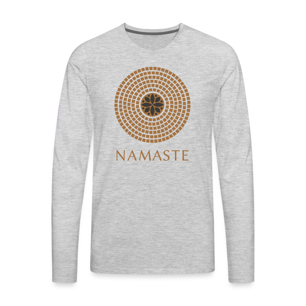 Namaste I Premium Long Sleeve T-Shirt - heather gray