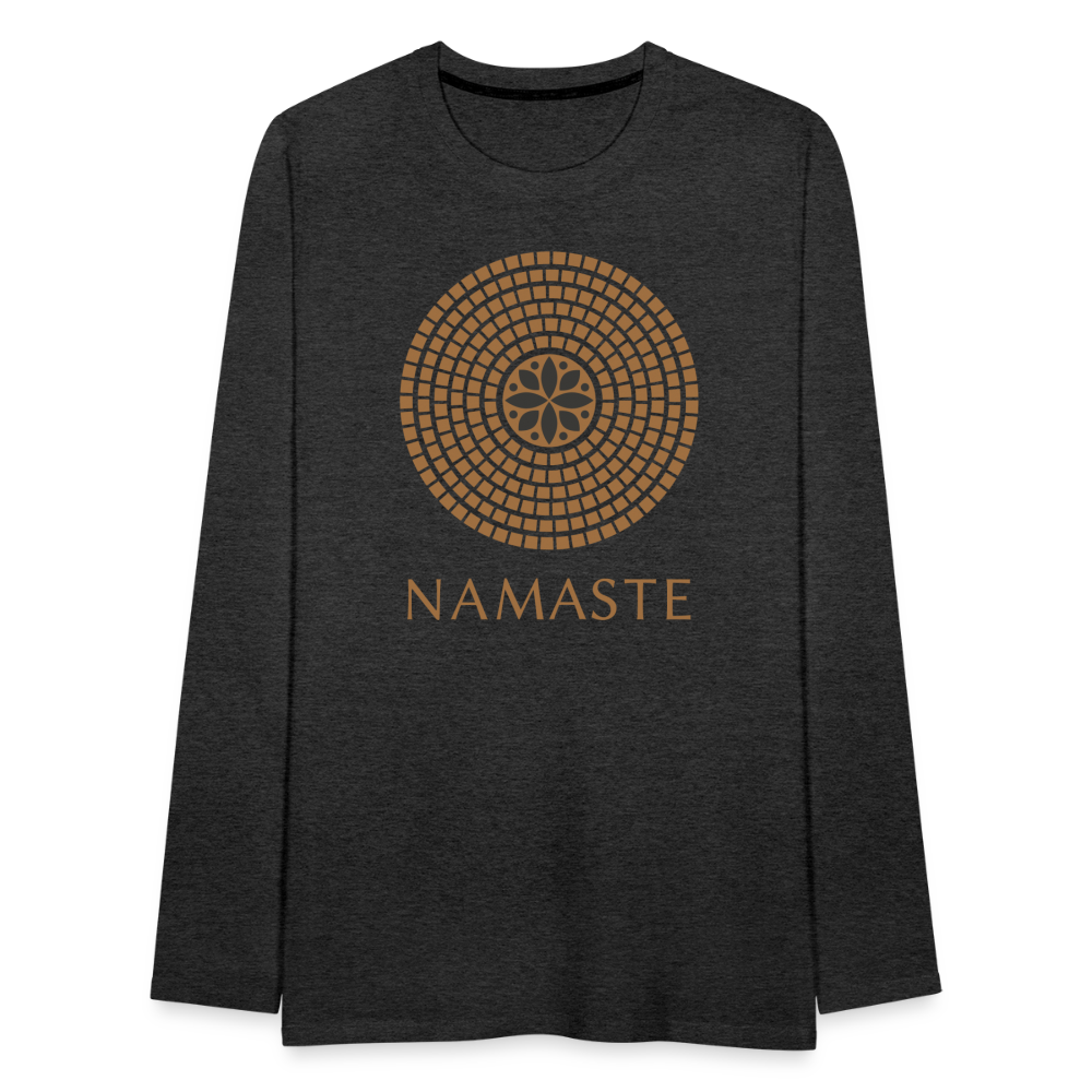 Namaste I Premium Long Sleeve T-Shirt - charcoal grey