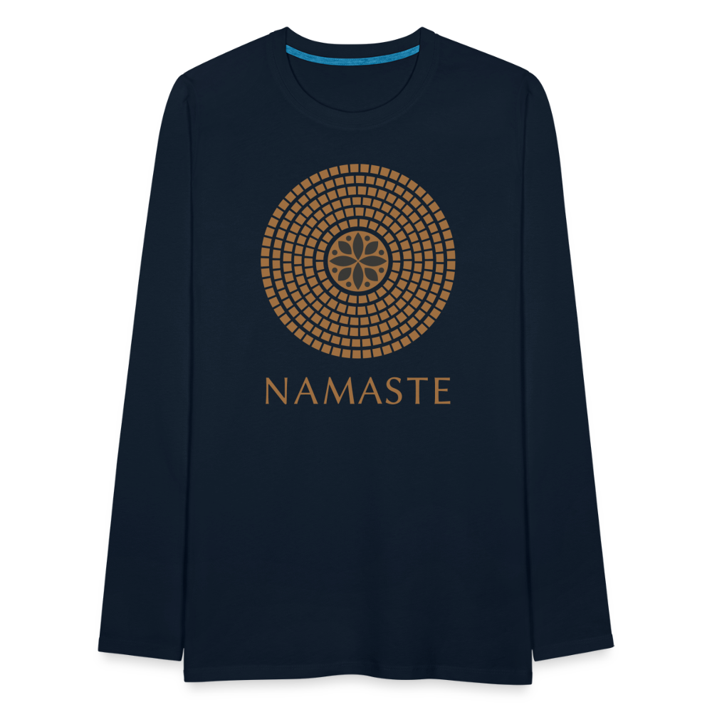 Namaste I Premium Long Sleeve T-Shirt - deep navy