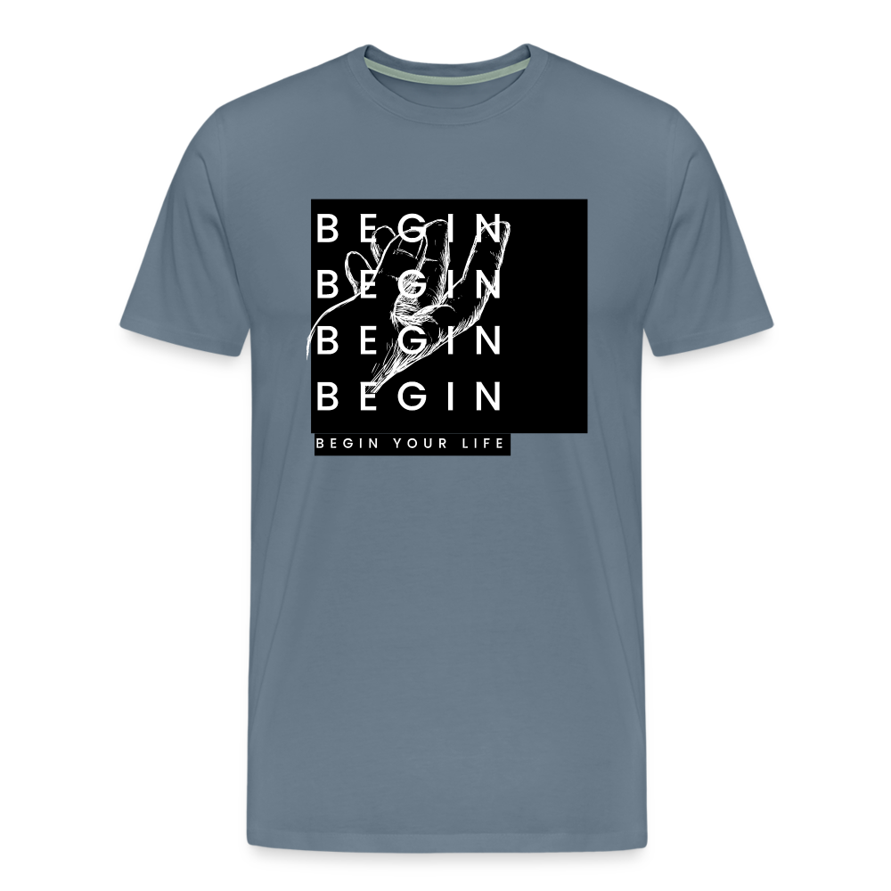 Begin Premium T-Shirt - steel blue