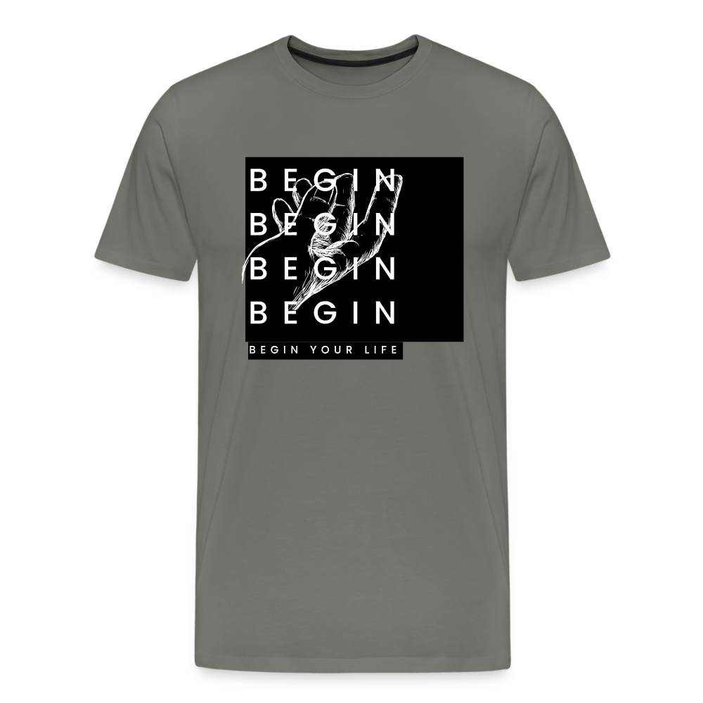 Begin Premium T-Shirt - asphalt gray